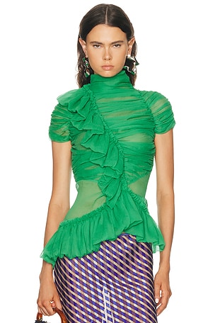 Dries Van Noten Chuchu Shirt in Green