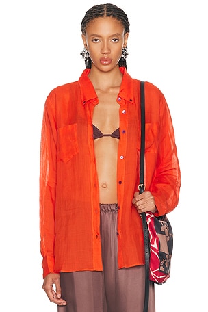 Dries Van Noten Cheers Shirt in Red