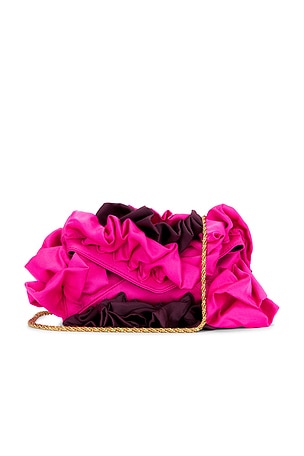 Dries Van Noten Small Ruffle Bag in Fuchsia