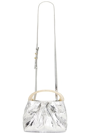 Dries Van Noten Crisp Bag in Metallic Silver