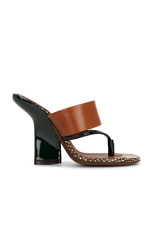 Dries Van Noten Mule Sandal in Brown,Green