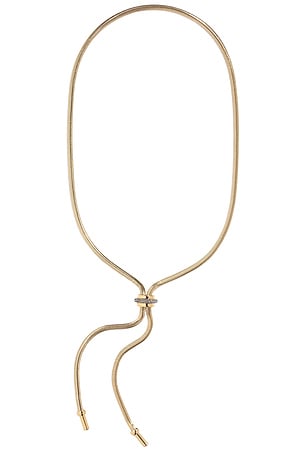 Demarson Elorie Slider Necklace in Metallic Gold