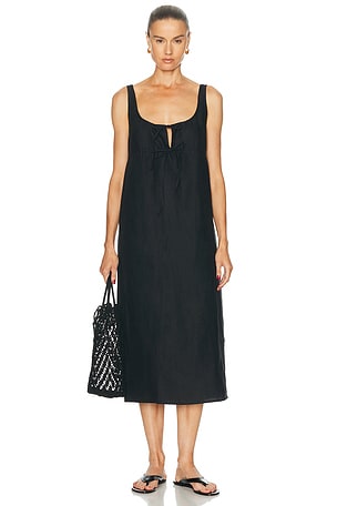 Deiji Studios Sleeveless Cord Dress in Black