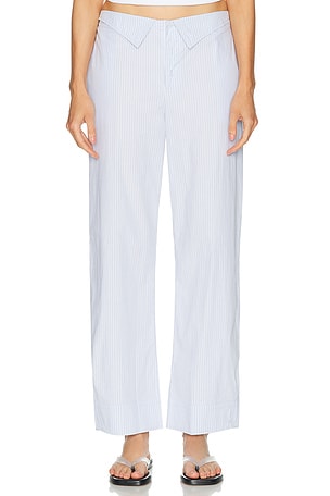 Deiji Studios Collar Point Pant in Baby Blue
