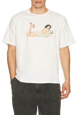 Duke + Dexter Pin Up T-Shirt in White