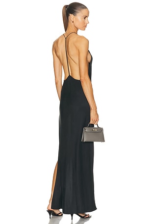 EAVES Lydia Silk Maxi Dress in Black