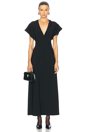 EAVES Malka Midi Dress in Black