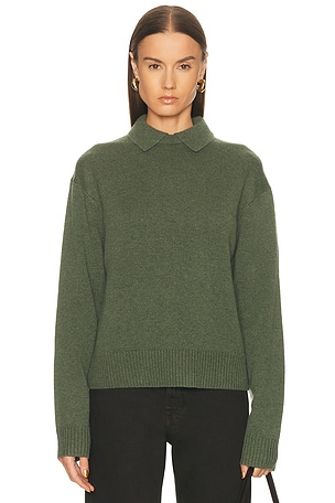 EAVES x Coco Oaklee Collared Sweater in Green