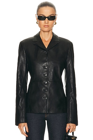 EAVES Sigrun Leather Jacket in Black