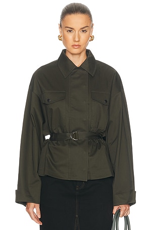 EAVES x Jasmine Tookes Lina Belted Jacket in Olive