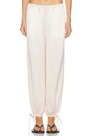 EAVES Dara Silk Pant in Blush