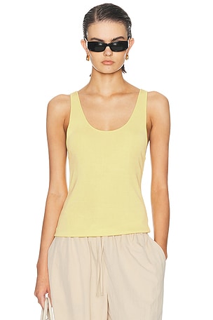 EAVES x Blake Evin Auden Knit Tank in Yellow