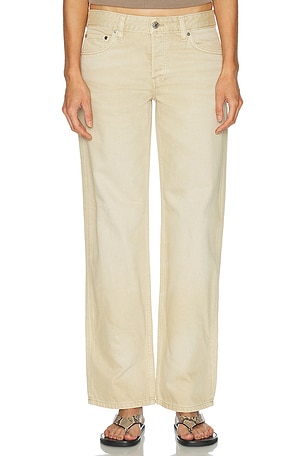 EB Denim Low Rise Baggy Jeans in Brown