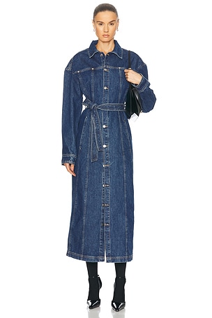 EB Denim Prima Trench in Blue