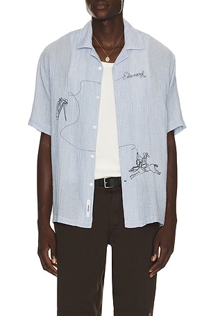 Edmmond Studios Western Shirt in Blue