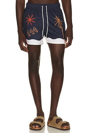 Edmmond Studios Resort Swim Shorts in Blue