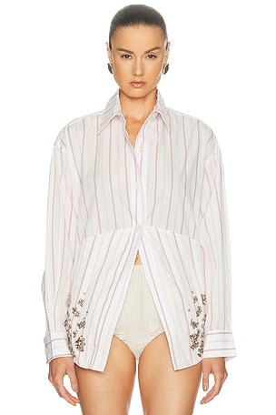 Eliou Sumi Button Down Shirt in Pink