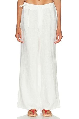 ELCE Maris Wide Leg Pant in White