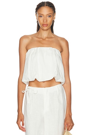 ELCE Gaia Strapless Top in White