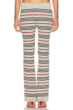 The Elder Statesman Libeccio Rib Stripe Flare Pant in Multi