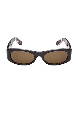 Emilio Pucci Oval Sunglasses in Brown