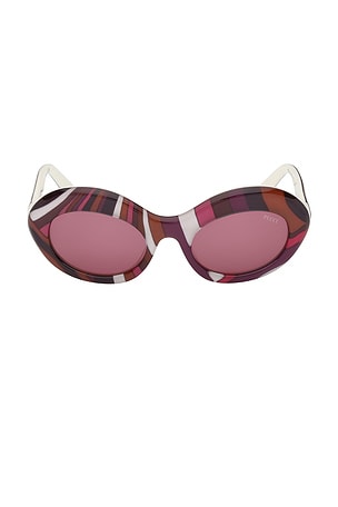 Emilio Pucci Oval Sunglasses in Purple