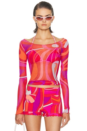 Emilio Pucci Long Sleeve Top in Pink