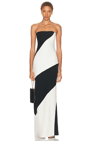 Entire Studios Margin Tube Dress in Black,White
