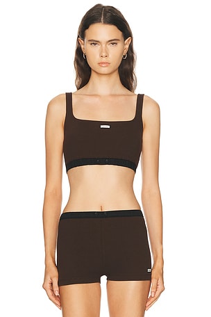 Entire Studios Lounge Bra Top in Brown