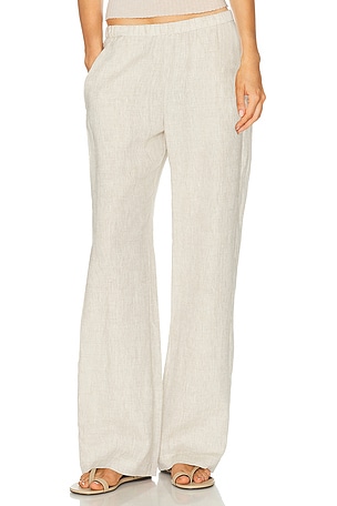 Enza Costa Linen Everywhere Pant in Neutral
