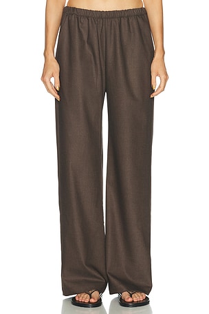 Enza Costa Suiting Everywhere Pant in Brown