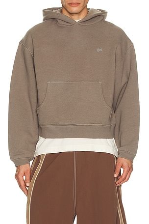 ERL Unisex Heathered Hoodie Knit in Taupe