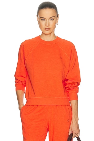 Eterne Shrunken Raglan Sweatshirt in Orange