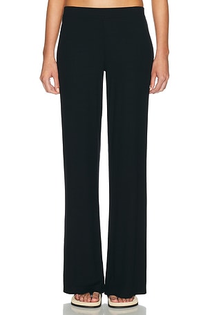 Eterne Easy Lounge Butter Rib Pant in Black