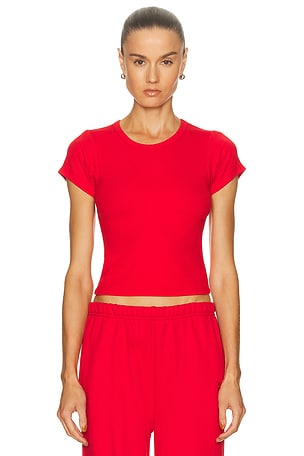 Eterne Short Sleeve Baby Tee in Red