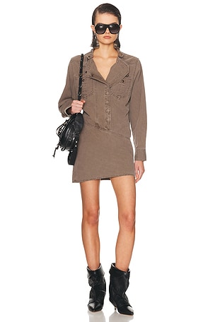 Isabel Marant Etoile Nouria Dress in Brown