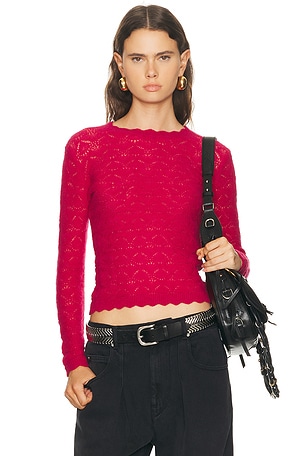 Isabel Marant Etoile Leonette Sweater in Fuchsia