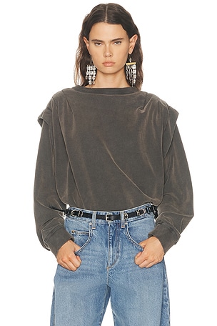Isabel Marant Etoile Soldy Sweatshirt in Charcoal
