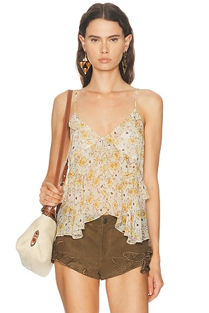 Isabel Marant Etoile Briara Tank Top in Lemon