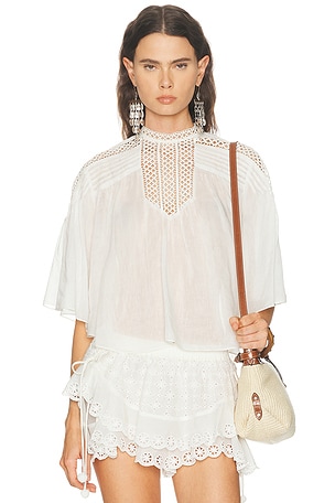 Isabel Marant Etoile Parina Top in White