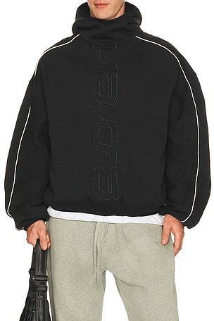 Fear of God ESSENTIALS Active Trace Modern Fleece Hoodie in Black