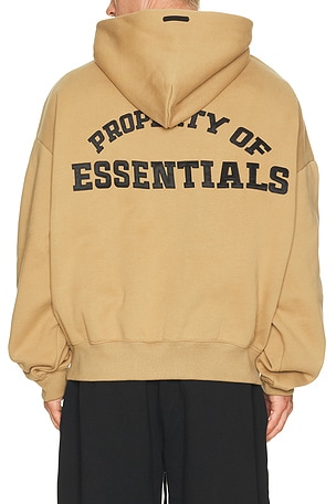 Fear of God ESSENTIALS Property Lounge Half Zip Hoodie in Brown