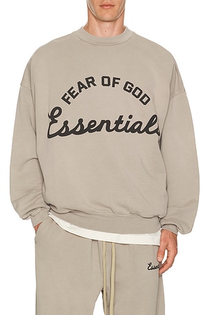 Fear of God ESSENTIALS Training 90's Crewneck Sweatshirt in Grey