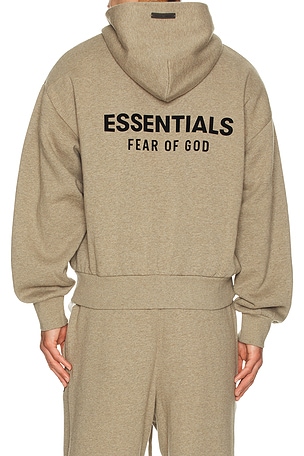 Fear of God ESSENTIALS Classic Full Zip Up Hoodie in Grey