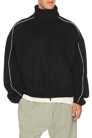 Fear of God ESSENTIALS Signature Modern Track Jacket in Black