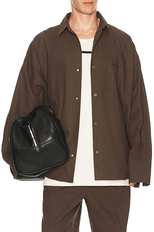 Fear of God ESSENTIALS Overshirt in Brown