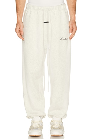 Fear of God ESSENTIALS Classic Sweatpant in Oatmeal Heather/Light Heather in Light Grey