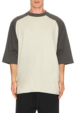 Fear of God ESSENTIALS Signature Baseball Tee in Grey