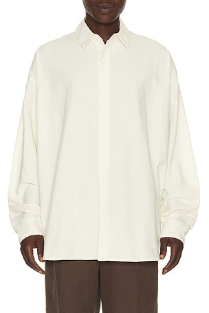 Fear of God ESSENTIALS Signature Button Up Shirt in White