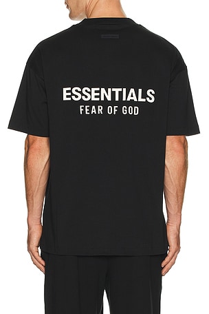 Fear of God ESSENTIALS Jersey Crewneck T-Shirt in Black